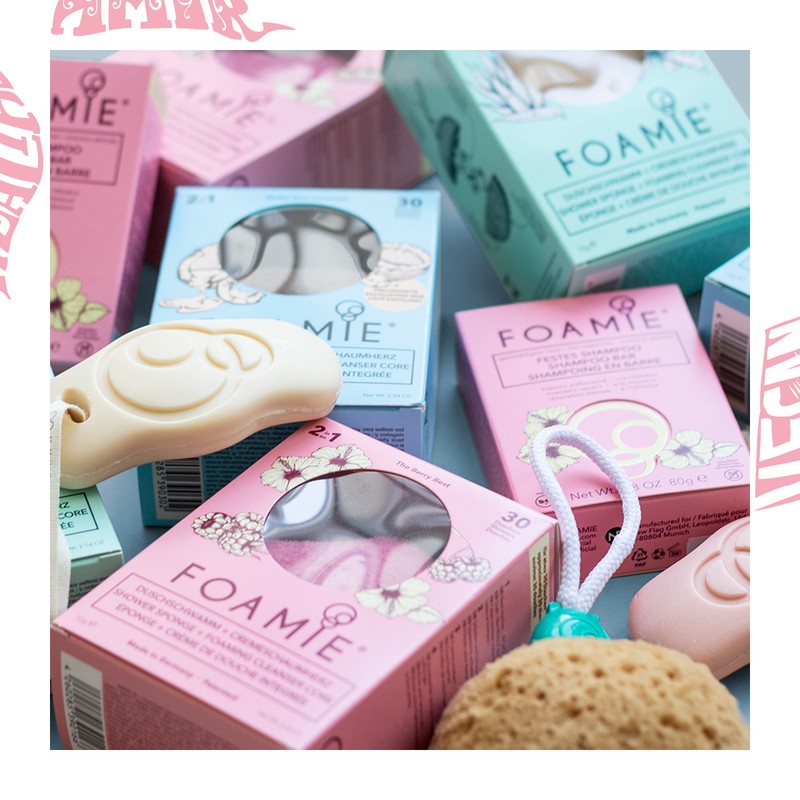 Foamie Soft Satisfaction Shampoo Bar Hydrating Sensitive Hair wheat protein