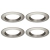TORCHSTAR 4 Inch Interchangeable Trim Ring, Round, Satin Nickel, Pack