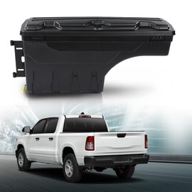 LQI Truck Bed Storage Tool Box Left Driver Side Compatible With Dodge Ram 1500 2019-2021 Black