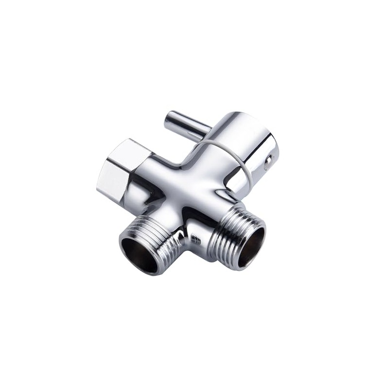 3-Way Solid Brass Chrome Plated Shower Arm Switching Valve G1/2