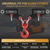 Forklift Lifting Hook with Side Shackle Holes – 6800 lbs