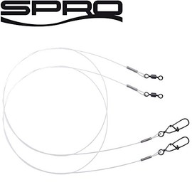 Spro Matt Black Leader Fluoro - 2 Fluorocarbon Spin Leaders for Spin Fishing, Spinning Leader for Spin Fishing, Length / Diameter / Load Capacity: 30 cm / 0.75 mm / 30 kg - 66 lb