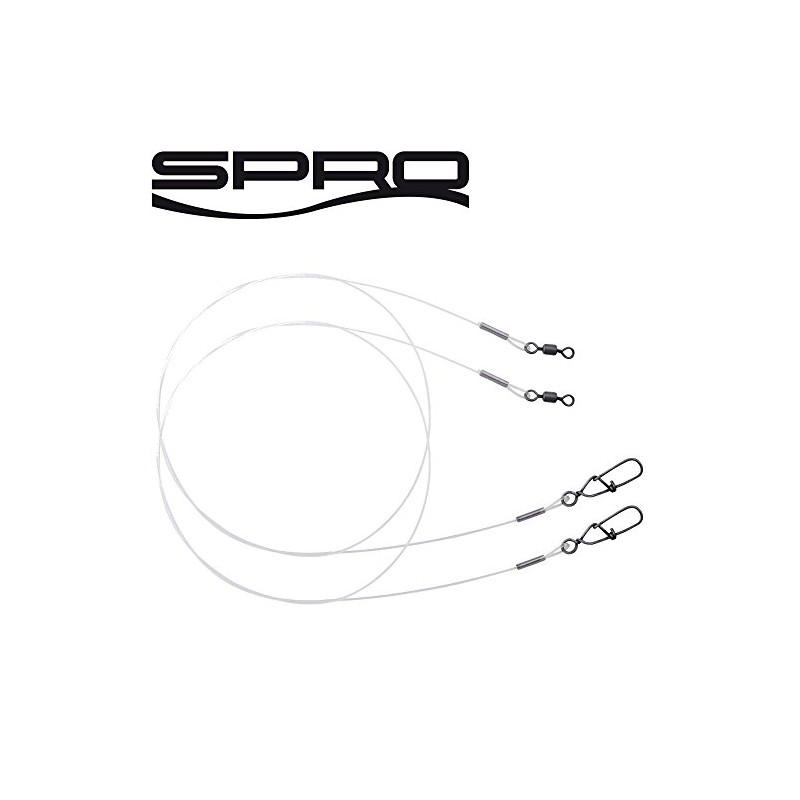 Spro Matt Black Leader Fluoro - 2 Fluorocarbon Spin Leaders