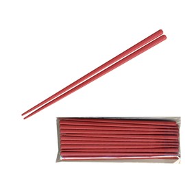 大黒工業 "Commercial" SPS Reuseable Chopsticks 21 cm Square Vermillion 10 Pairs, 50-Pack