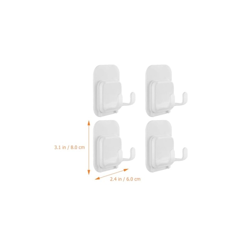 Porta Rastrillos para Baño 4 Ganchos Adhesivos, Soporte para Maquinilla