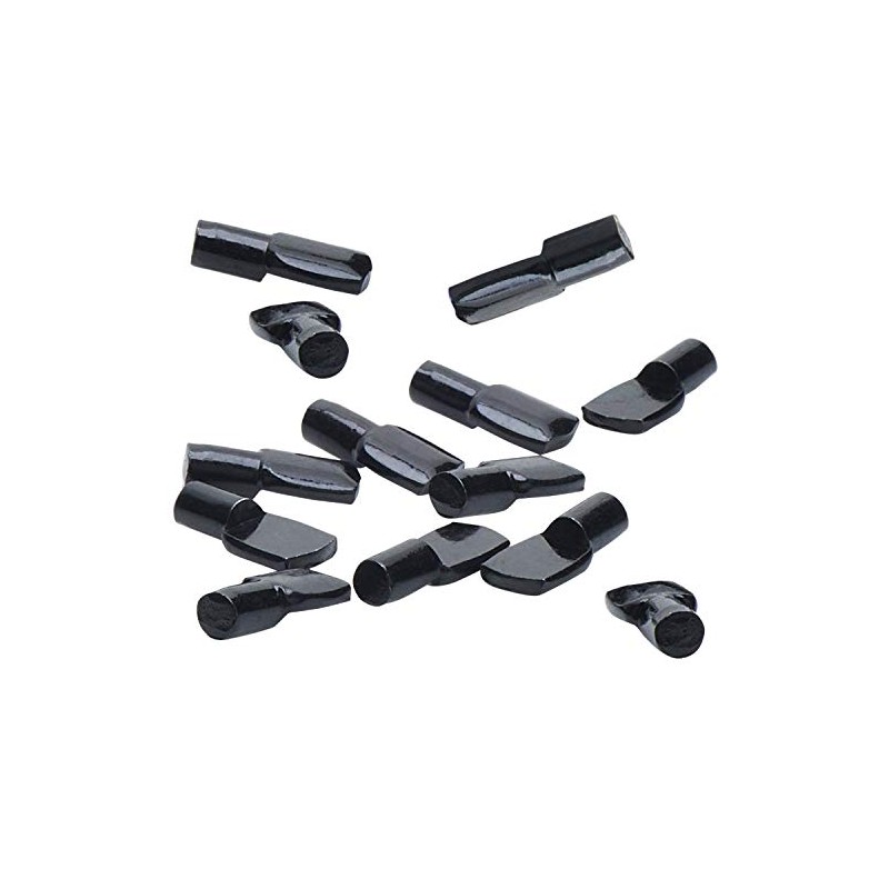 1/4" Spoon Style Cabinet Shelf Support Pegs | Black |
