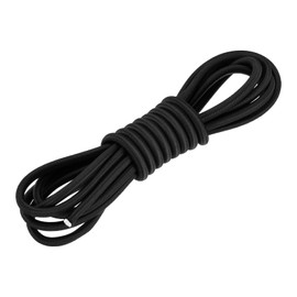 DMiotech 6mm Shock Cord, 3 M Black Bungee Cord Tent Pole Shock Cord Round Elastic Kayak Rope Stretch String Marine Grade Heavy Polyester for DIY Projects Tie Downs