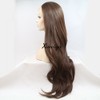Xiweiya Long Hair Straight Wigs Lace Front Brown Wigs For