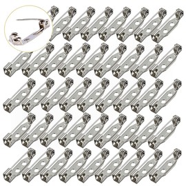 50pcs 25mm Rotating Brooch Pins Handmade Parts Safe Durable DIY Supplies Accessories Parts Handmade Silver