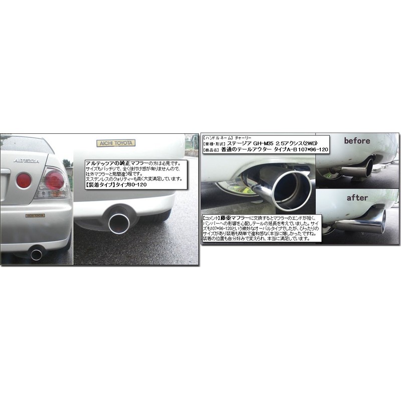 SFC Muffler Cutter, Muffler Hidden in Bumper, Extends Tail (Stainless