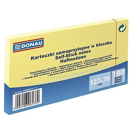 Karteczki samoprzylepne w bloczku jasnozólty