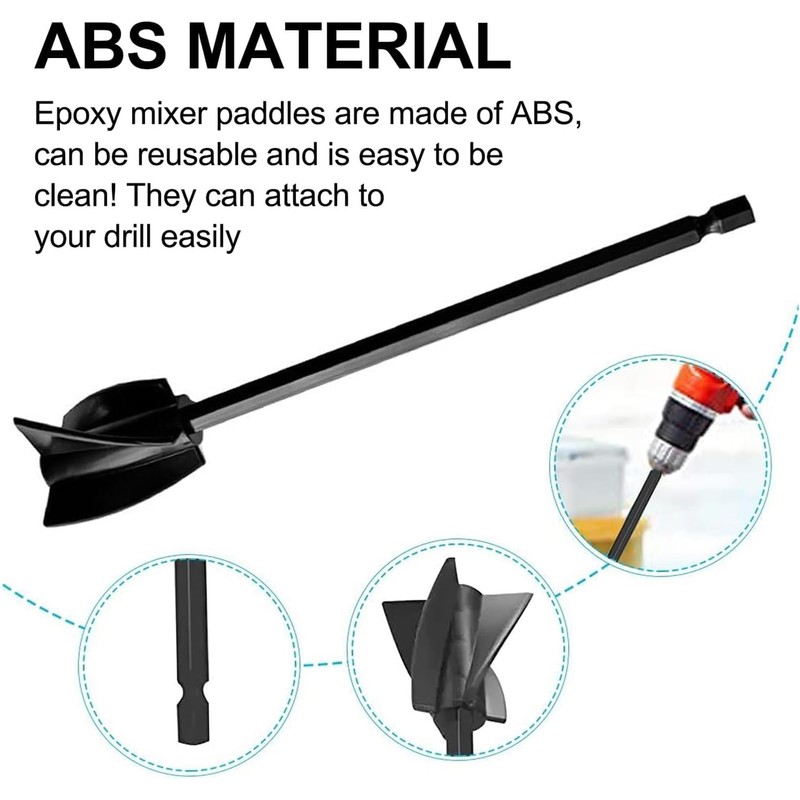 4Pcs Drill Paint Mixer Attachment - Paint Mixer Attachment for