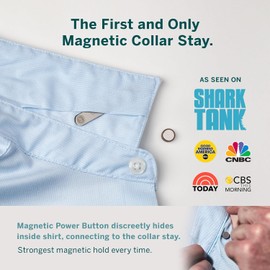 6 Magnetic Power Buttons for Magnetic Collar Stays Use with Metal Collar Stays Keep Any Mens Dress Shirt Collar In Place