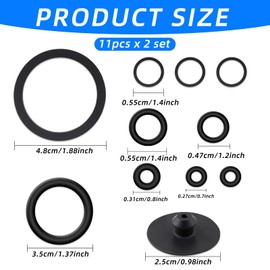 2 Set Sprayer Seal Rings, Rubber Seal O Rings Accessories Garden Sprayer Replacement Parts Seal Ring Replacement for Garden Sprayer 3/5/8L