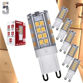 Satco S11230 3.5W LED G9 Base Clear 3000K T4 Mini LED - 120 Volt - 35W HID Equivalent (5 Pack)