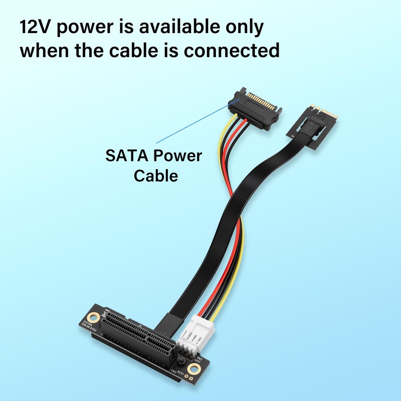 SinLoon M.2 NGFF Key A+E to PCIe X4 Extender Cable