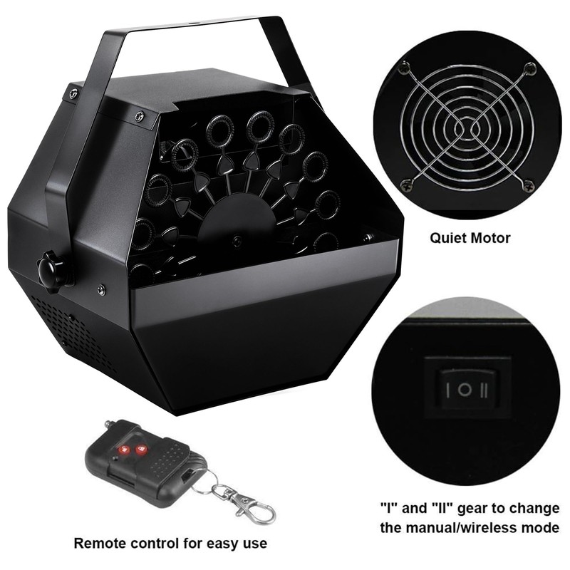 ATDAWN 1L High-Capacity Automatic Bubble Machine with 45ft Remote, Metal