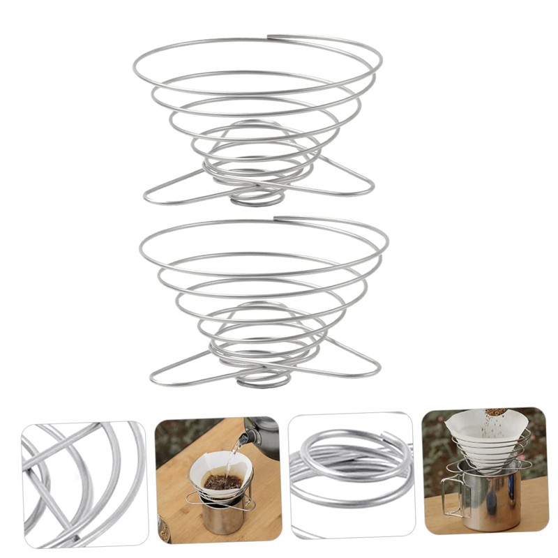 SHINEOFI 1set Portable Coffee Dripper Compact Folding Coffee Funnel for