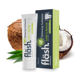 fläsh Zahnaufhellung | Zahnpasta für weiße Zähne | bleaching Zähne | Bleaching Zahnpasta | teeth whitening toothpaste | Whitening Zahnpasta | Zähne aufhellen | Made in Germany | Cocos-Salz