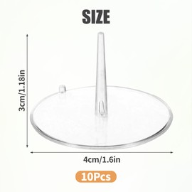 Yuunheg 10PCS Crochet Doll Stand Sets,Plastic Circular Base Crochet Plushies Stands,Figure Display Stand,Small Animal Dolls Display Stands,Room Decorative Showcase Holder