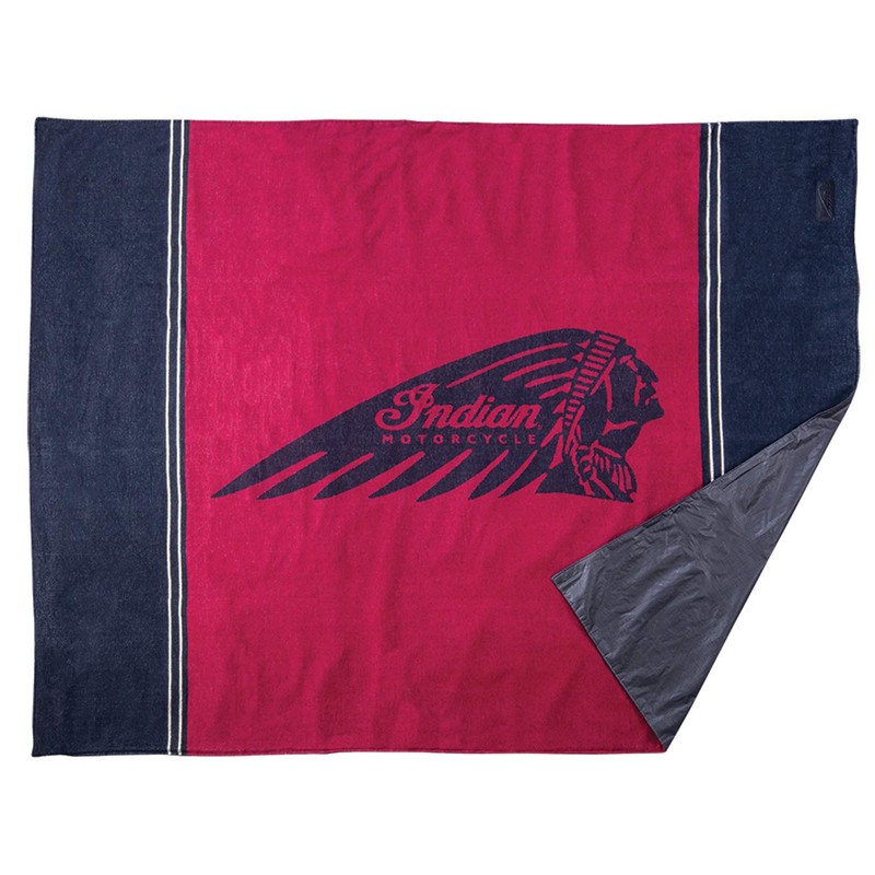Indian Motorcycle Camping Blanket, 100% Cotton, Waterproof Backing - 2860916