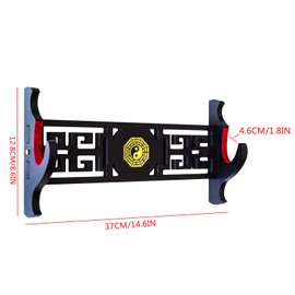 FOXSMZZ Sword Holder Japanese Bagua Velvet Padded Katana Stand Samurai Display Rack Support All Tanto Swords (1-Tier)