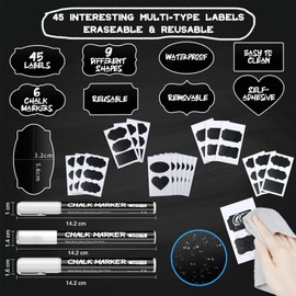 SAKEYR White Chalk Pens, 6 Pack Liquid Chalk Pens, Wipeable Chalk Pens for Blackboards, Glass, Windows, Car Glass, Board, Signs, Bistro - 1, 3, 6mm Tips, Decoration for Christmas