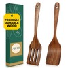 AIUHI Teak Wood Spatula for Cooking, Durable Flat Turner and