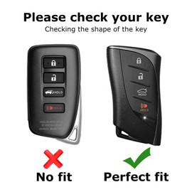 HOUTIAN for Lexus Key Fob Cover, TPU Key Case, Keychain Fit for 2018-2025 ES LS LC UX NX RX GX TX LX