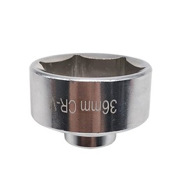 GeKLok Fuel Filter Cap Removal Tool 36mm Metric Remove Canister Housing Oil Filter Socket Wrench Mini Tools Steel(silver)