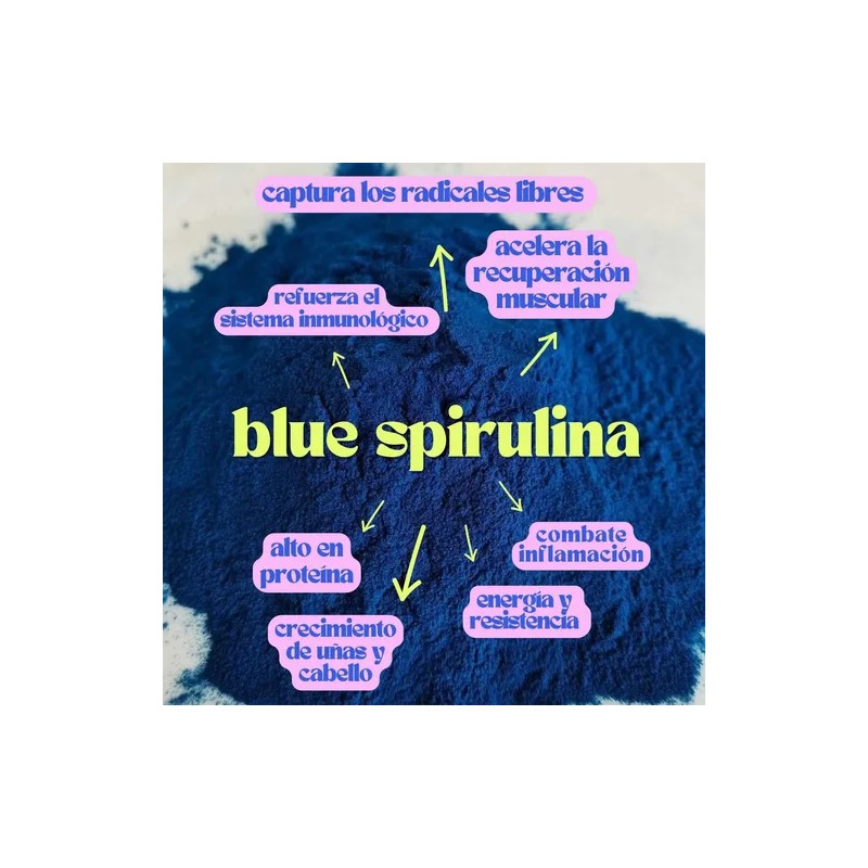 Blue Spirulina 100% Natural Premium Glow Superfoods 100 Gr