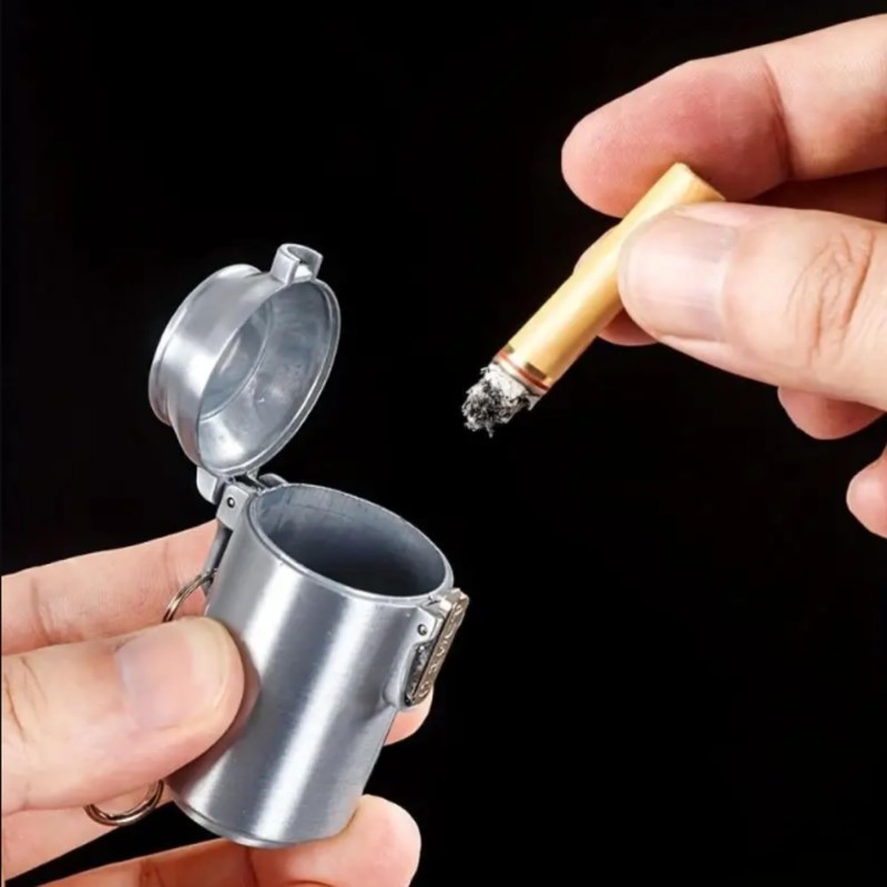 Portable Mini Ashtray with Lid (Pack of 2) - Outdoor