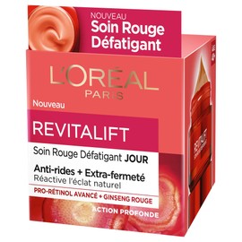 L'Oréal Paris - Revitalift - Red Care Against Fatigue & Energy - Anti-Wrinkle & Extra Fermet - Enriched with Pro-Retinol and Red Ginseng - For All Skin Types - 50 ml