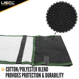 US Cargo Control Quilted Appliance Dolly Cover 58" x 18", Squared Top Hand Truck Pad with Hook & Loop Straps, Padded Cotton/Polyester Quilted Furniture Pads for Moving, Storage. Deliveries