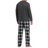 Vlazom Men's Pajamas Set Long Sleeves Soft Pj Top and