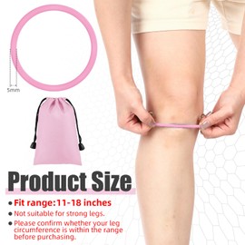 Foilswirl Silicone Patella Knee Band for Basketball Patella Tendon Support Knee Pain Running Tendon Brace Support Strap(2,Pink,M)