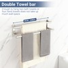 SAYAYO Double Towel Bar for Bathroom, 24 Inch Brushed Nickel