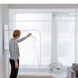 Odorless Balcony Windproof Vinyl Window Curtain & Screen Standard Transparent Balcony (Extra Large)