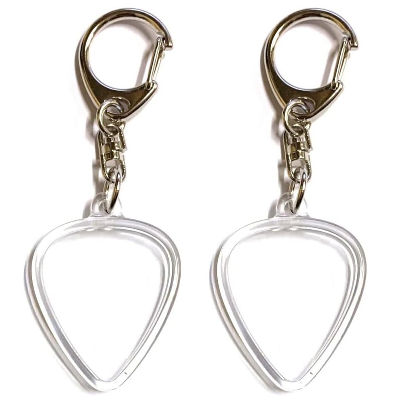 【GUANGUAN】Pick Keychain 【2-Piece Set】 Pick Storage Case 32×26mm Teardrop Shape