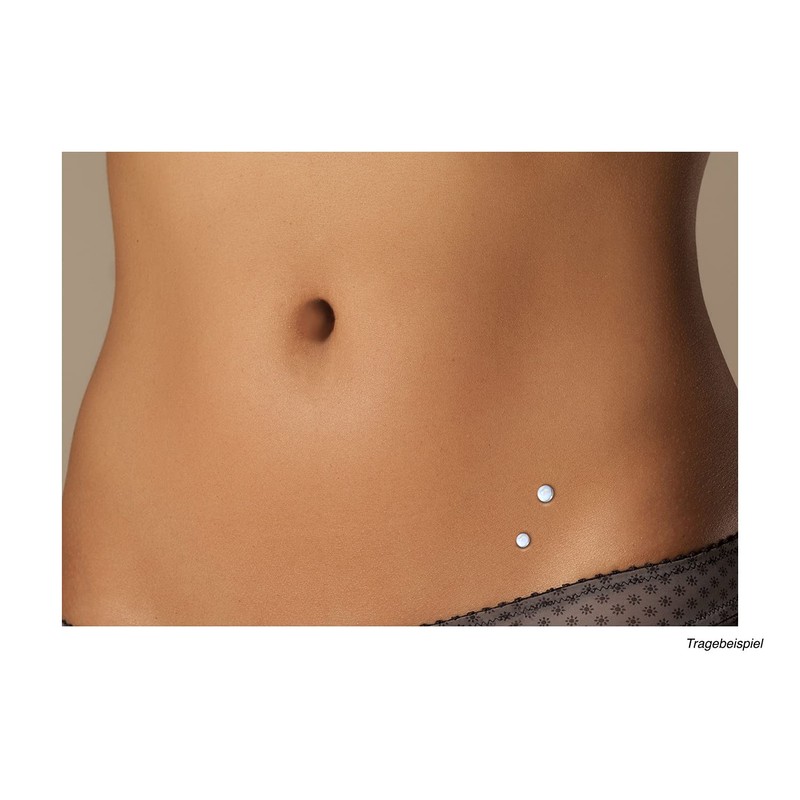 PIERCINGLINE Titanium Dermal Anchor Attachment | Disc + White Synthetic