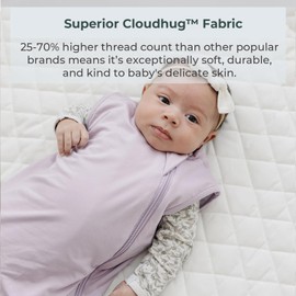 Everyday Bambu Sleep Sack 0.5 Tog 0-6 Months Rayon made from Bamboo Baby Sleeping Bag, Wearable Blanket, Small (French Lavender)
