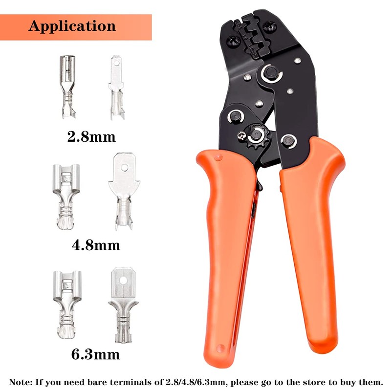 Tnisesm SN-48B Crimping Tools,Ratcheting Wire Crimper AWG 26-16(0.5-1.5mm²) for Open