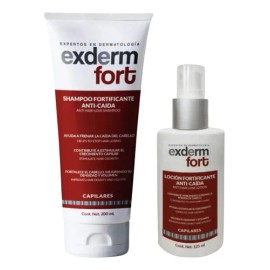 Kit Exderm Fort Shampoo + Loción Anticaída Cabello Revitaliz