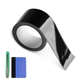 Arespark Gloss Black Vinyl Wrap, Cars Vinyl Film Tapes Kit for Blackout Chrome Delete Window Trim Door with Free Tools (2in x 30feet)