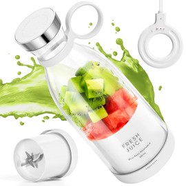 MIAOKE Portable Blender,Fashion Portable Blender for Shakes and Smoothies 11.8 Oz,Magnetic USB Fast Charging Mini Mixer Bottle,Take It for Traveling, Outdoor, Gym, Office, Cars, Gift -WH