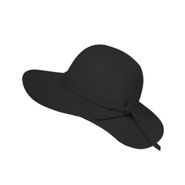 Vintage Fedora Floppy-Hat Kids Girl's Wide Brim Felt Bowler-Hat for 3-8 Years Old (US, Age, 3 Years, 8 Years, Black-12)