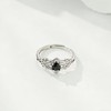 925 Sterling Silver Platinum Plated Celtic Knot Ring for Adult