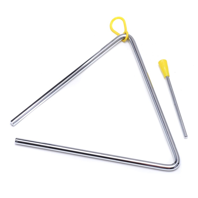 8 Inch Musical Steel Triangle Percussion Instrument With Striker