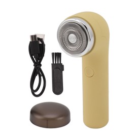 Men Mini Electric Beard Trimmer Clipper Facial Hair Trimmer for Beard Mustache Trimming for Home Car Travel Father's Day Mother's Day Gift Yellow