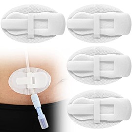 Feeding Tube Cover Catheter Fixiation J Peg Tubing Pads Supplies, Foley Drain Tubing Adhesive Patch Peritoneal Dialysis Stickers Stabilization Device Accessories(Pack of 10)